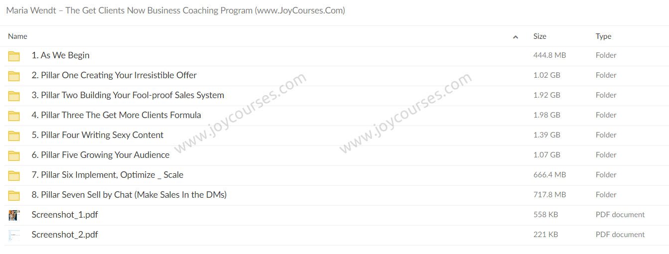 Maria Wendt – The Get Clients Now Business Coaching Program
