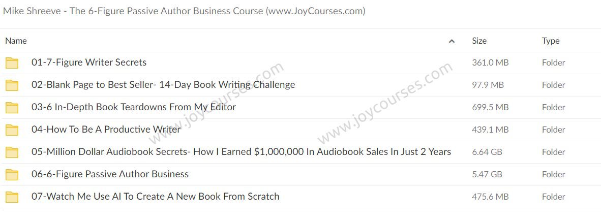 Mike Shreeve - The 6-Figure Passive Author Business Course