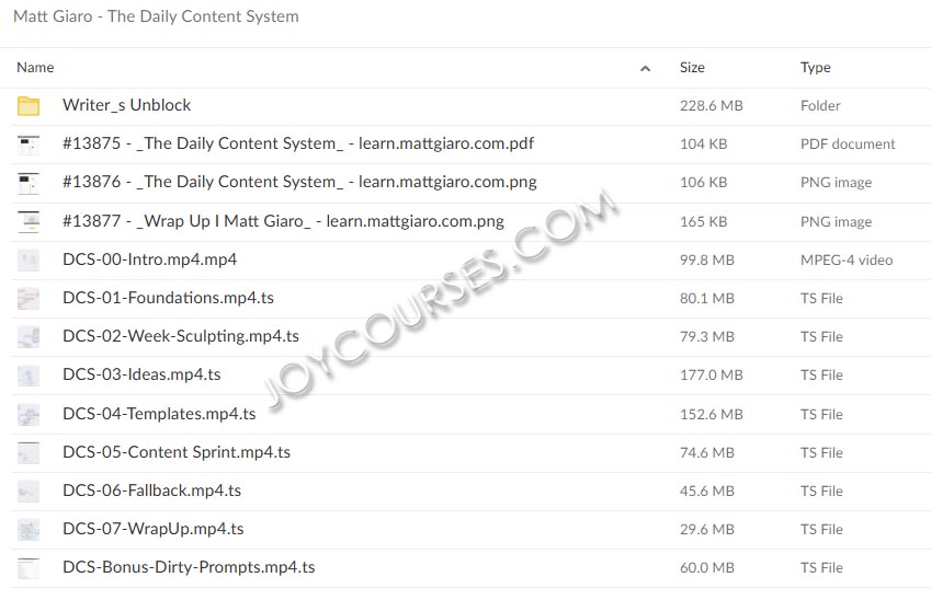Matt Giaro - The Daily Content System