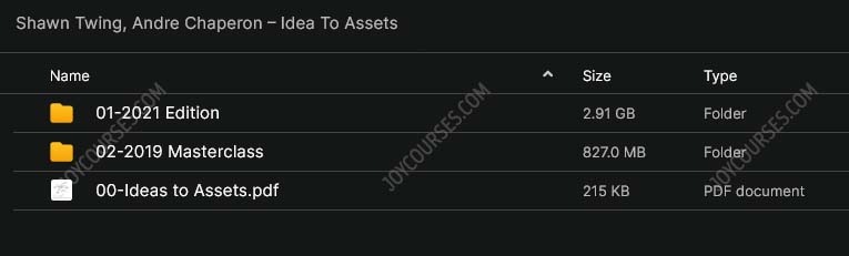 Shawn Twing, Andre Chaperon – Idea To Assets